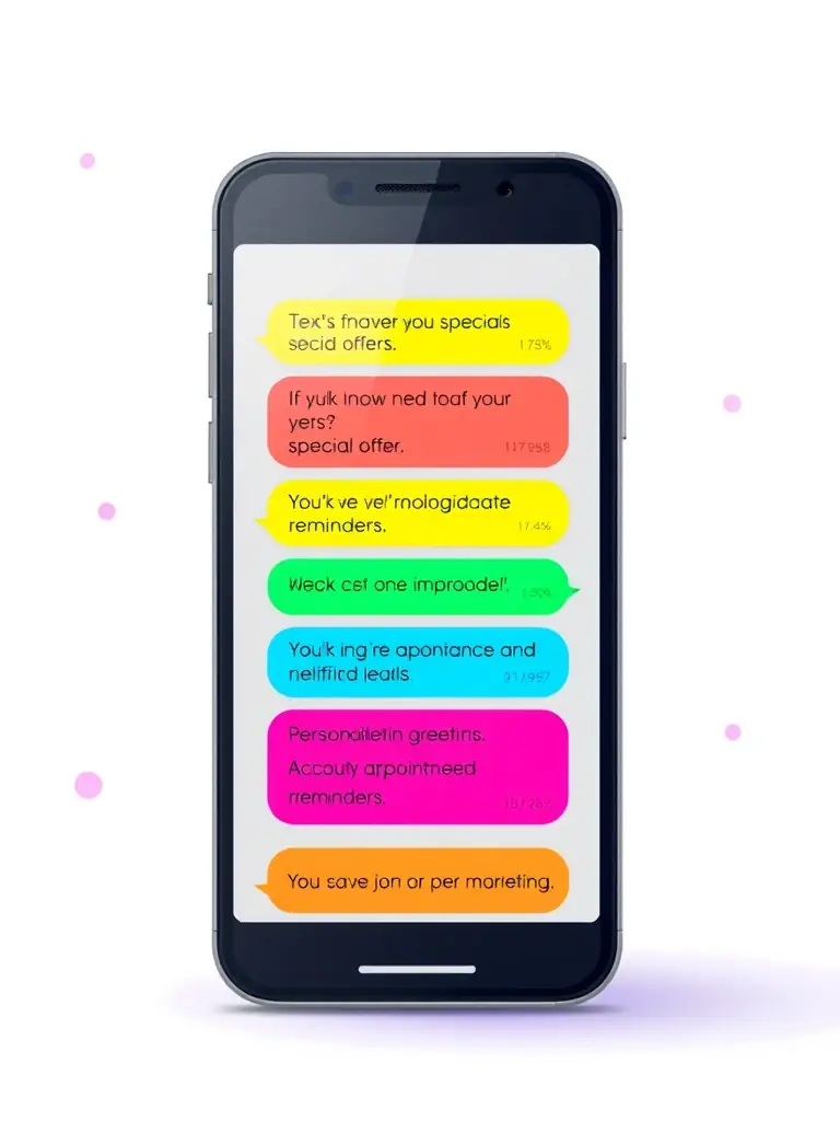 An SMS marketing campaign showcasing timely promotions, appointment reminders, and personalized messages, highlighting Rapid Solutions Red's expertise in leveraging SMS for direct and impactful customer communication.