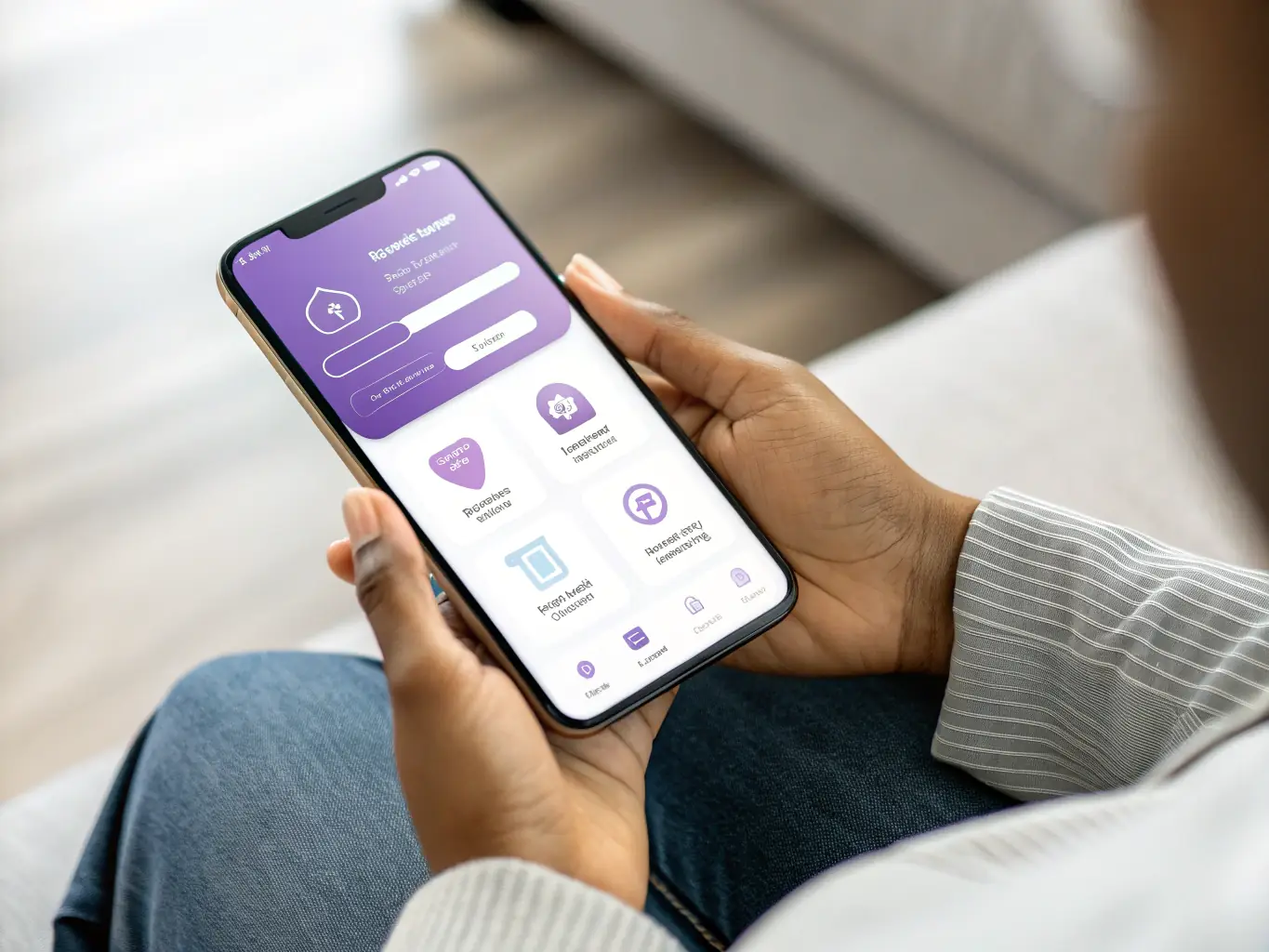 A phone displaying an AI Call Answering service, providing professional and instant answers to callers. The visual emphasizes clarity and efficiency in handling customer inquiries.